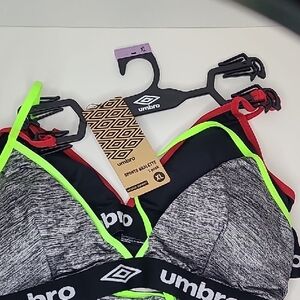 Umbro Black and Gray Sports Bralette